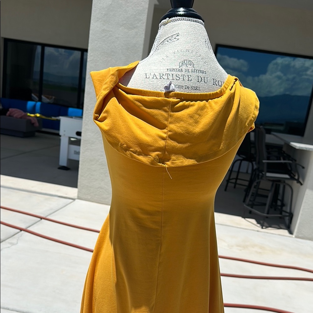 Yellow Ruched Off-Shoulder Mini Dress - Picture 12 of 17